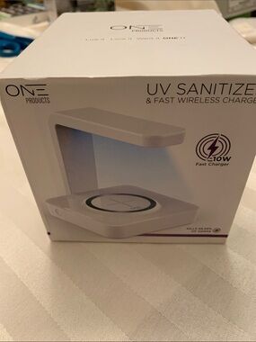 ONE Products UV Sanitizer & Fast Wireless Charger - White